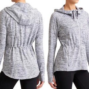 Athleta No Sweat Gray Hoodie Clinched Waist